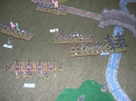 Brunswick Hussars press French left late in the game